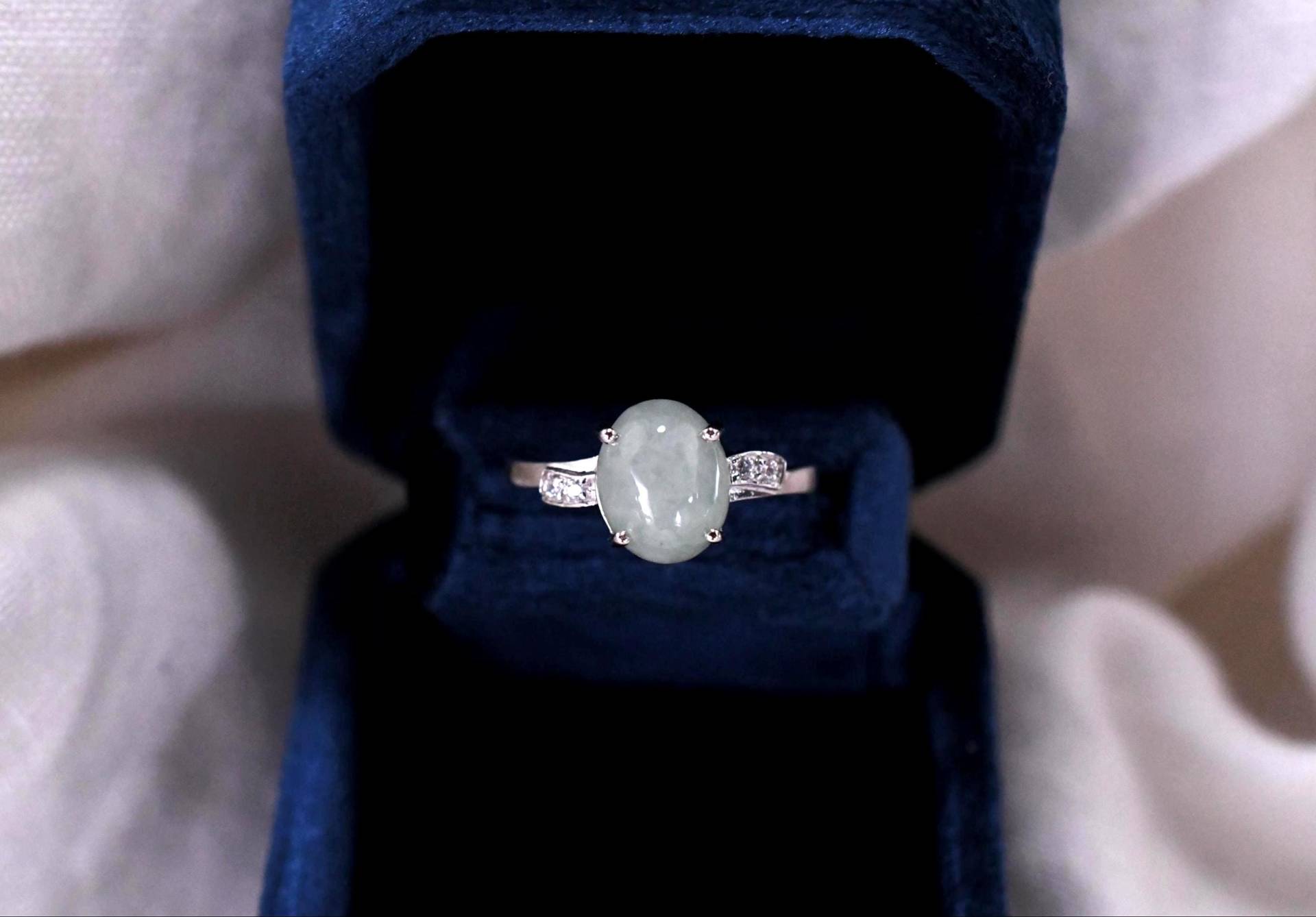 Eleganter Jade-Ring - 925Er Silber Ring Perfektes Geschenk Für Die Frau von JustringSJ