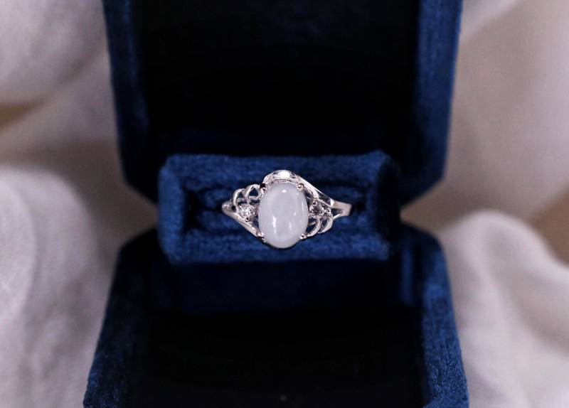 Eleganter Jade-Ring - 925Er Silber Ring Perfektes Geschenk Für Die Frau von JustringSJ