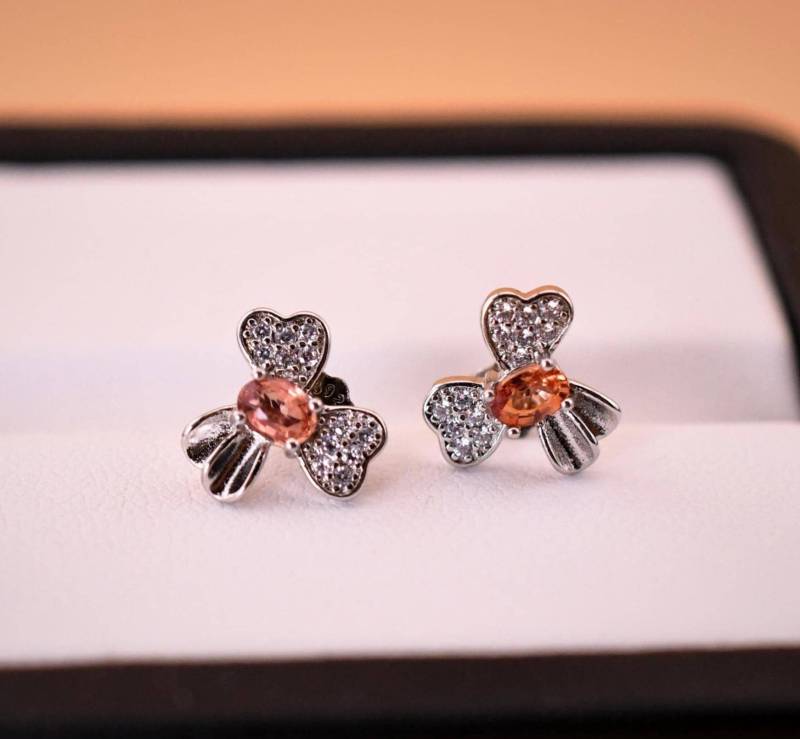 Natürlicher Farbiger Saphir Ohrringe Geburtsstein Blumen Geschenk Für Sie Brautjungfer von JustringSJ