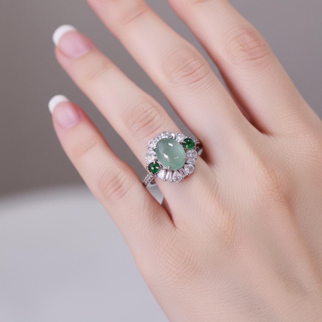Natürlicher Jade-Ring Geburtsstein-Ring Jade Schmuck Geschenk Für Frau Perfektes Freundin von JustringSJ