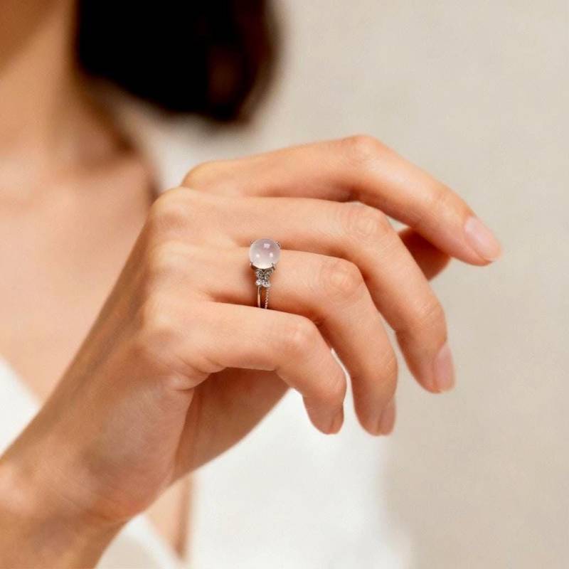 Natürlicher Jade-Ring Geburtsstein-Ring Jade Schmuck Geschenk Für Frau Perfektes Freundin von JustringSJ