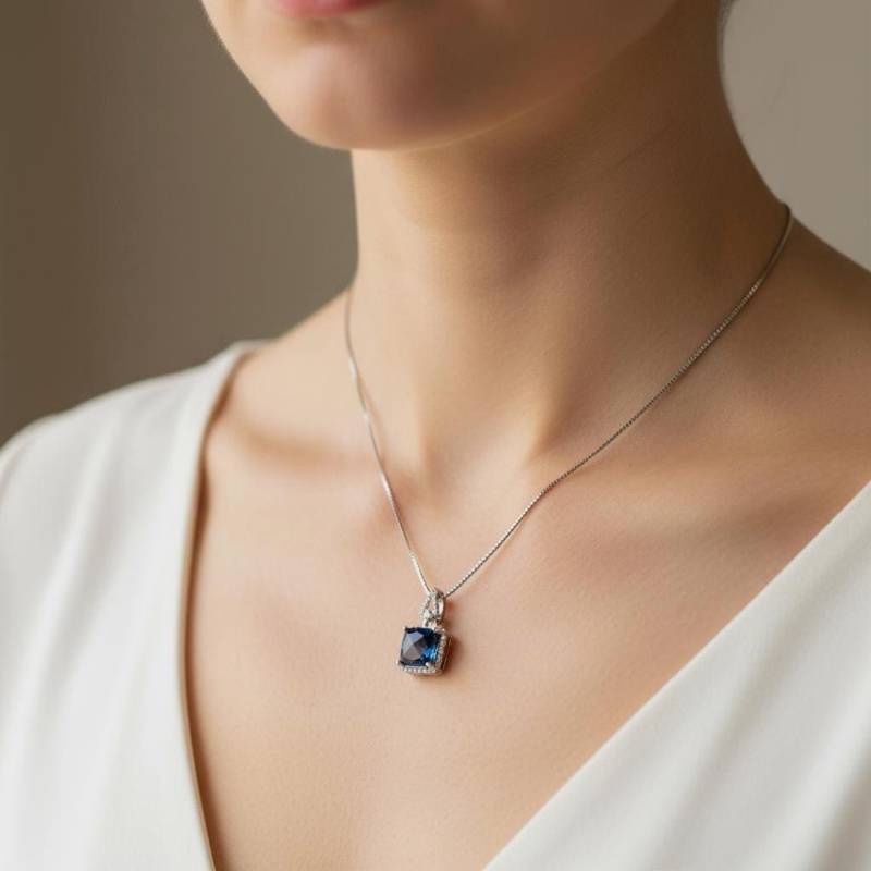 Natürlicher Topas Edelstein Halskette Geburtsstein Für Dezember Einzigartiges Geschenk Sie 925Er Silber Vergoldet von JustringSJ