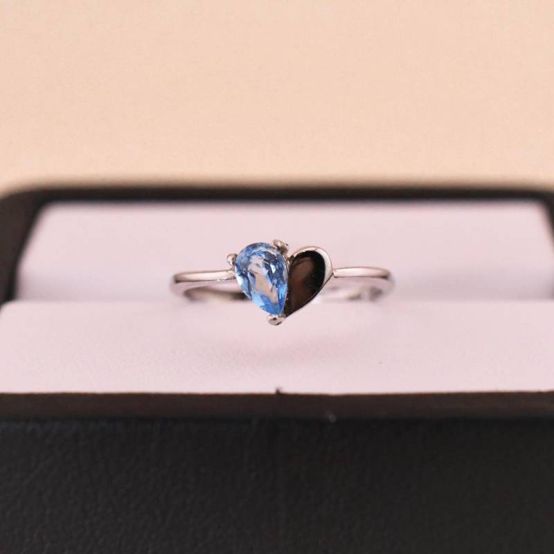 Herz Love-Ring Natürlicher Topasring Statement Schmuck Geschenk Für Sie Natürliche Topas Muttertagsgeschenk von JustringSJ