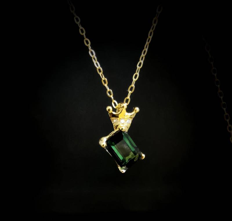 Natürlicher Turmalin Geburtsstein Halskette 925Er Silber Vergoldet Schmuck Geschenkideen Zum Geburtstag Natürlicher Turmalin Geburtsstein Halskette 925Er Silber Vergoldet Schmuck Geschenkideen Zum Geburtstag von JustringSJ