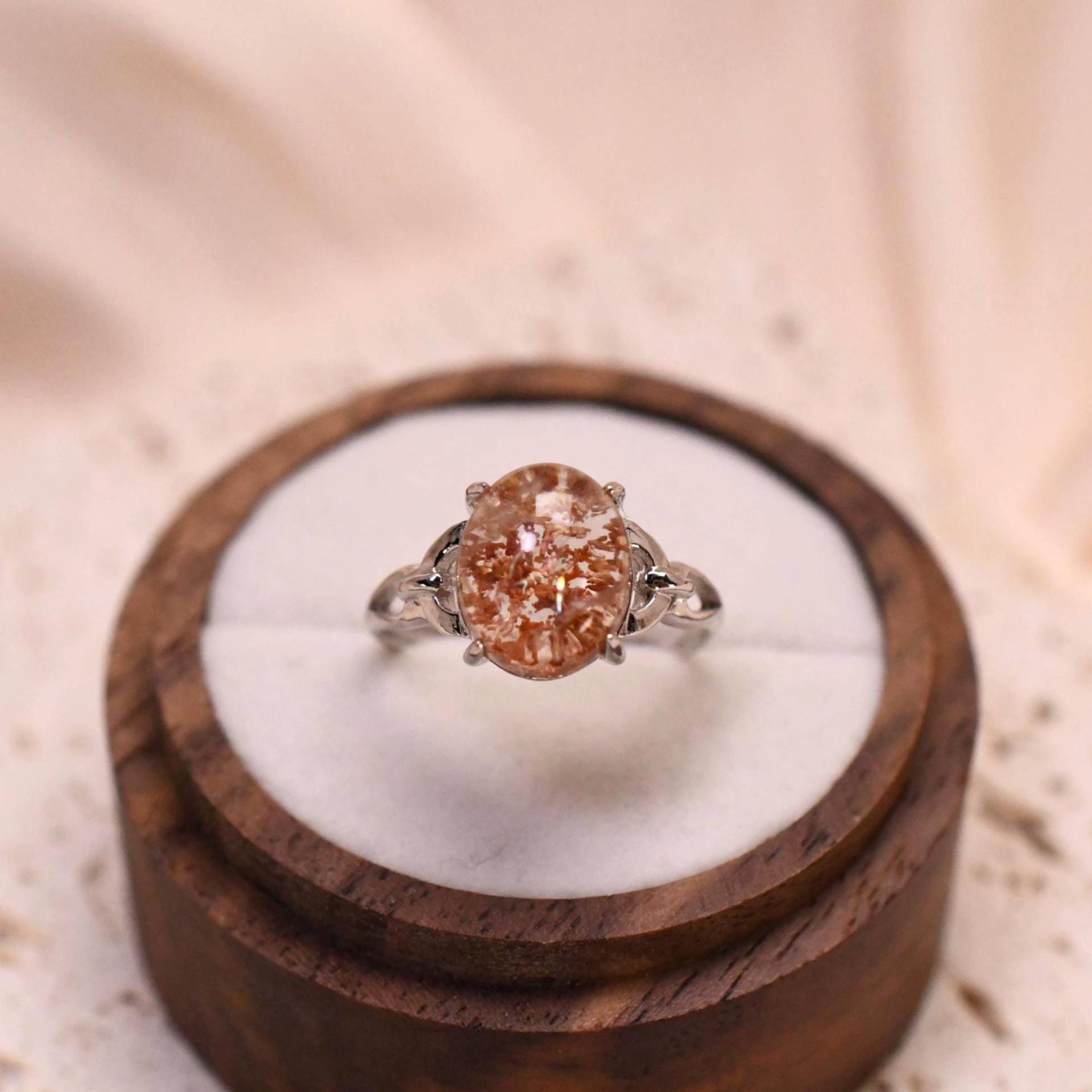 Phantomquarz Ring 925 Silber Verstellbar Natürlicher Vier-Jahreszeiten-Quarz 5 Landschaften Vintage Damenring von JustringSJ