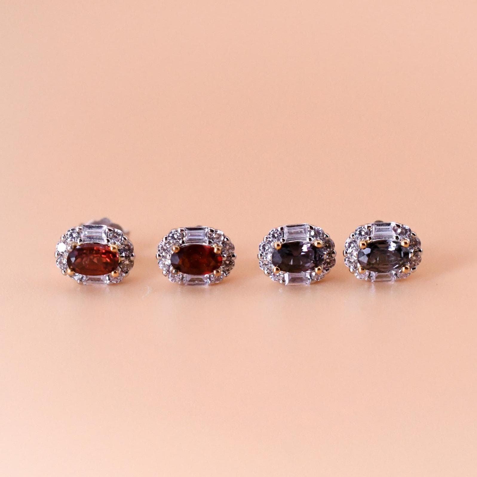 Zarte Edelstein Ohrrstecker Natürlicher Schwarzer Spinell/Roter Granat 925Er Silber Geburtstagsgeschenke Für Sie Zarte Edelstein Ohrrstecker Natürlicher Schwarzer Spinell/Roter Granat 925Er Silber Geburtstagsgeschenke Für Sie von JustringSJ