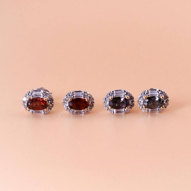 Zarte Edelstein Ohrrstecker Natürlicher Schwarzer Spinell/Roter Granat 925Er Silber Geburtstagsgeschenke Für Sie Zarte Edelstein Ohrrstecker Natürlicher Schwarzer Spinell/Roter Granat 925Er Silber Geburtstagsgeschenke Für Sie von JustringSJ
