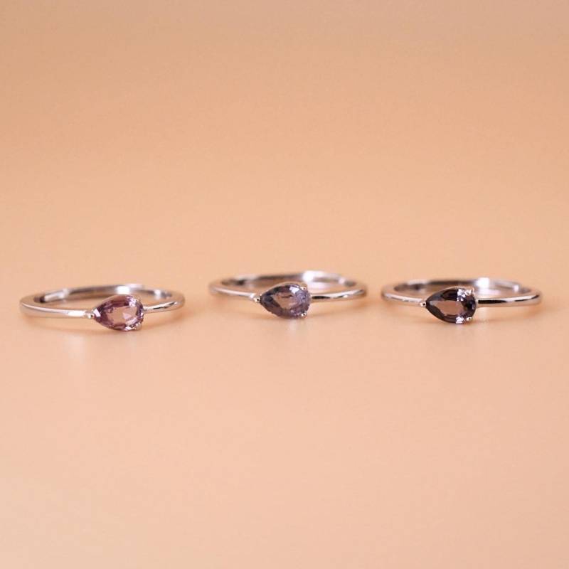 Zierlicher Natürlicher Spinell Ring Kissenförmiger Solitärring 925Er Silber Vergoldet Mit Weißgold Verstellbar Perfektes Geschenk von JustringSJ