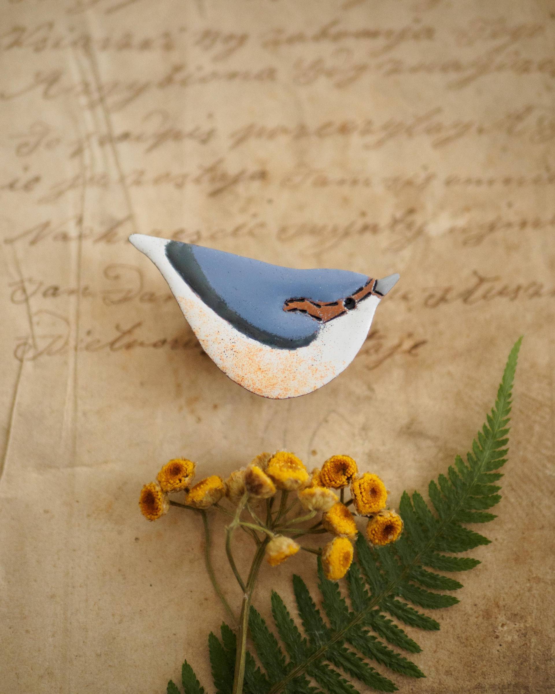 Kleiber Brosche, Emaillierte Vogel Natur Inspiriert, Geschenk Für Sie, Niedlicher Pin Kleiber Brosche, Emaillierte Vogel Natur Inspiriert, Geschenk Für Sie, Niedlicher Pin von JustynaKrupkowska