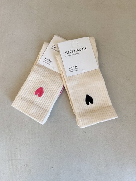 Jutelaune Rosa Herz Socken von Jutelaune