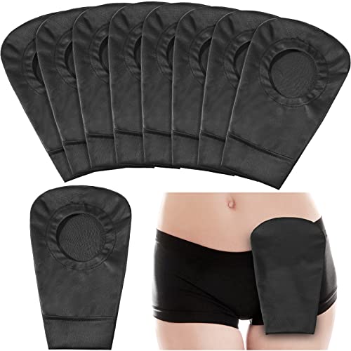 Jutom Stomabeutel-Bezug, für Kolostomiebeutel, Geruchskontrolle, dehnbar, waschbar, für Damen und Herren, leicht, 7,1 cm Durchmesser, 8 Stück, Schwarz, about 10 x 3.2 inch von Jutom