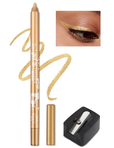Jutqut Glitzer Gel Eyeliner, Gold Wasserfest Eye Pencil, Waterproof Long Lasting Liner Stick, Eyeliner Stift Wischfest Tattoo, Crème Glatt Metallisch Lidschattenstift, Wasserfester Eyeliner For Women Jutqut Glitzer Gel Eyeliner, Gold Wasserfest Eye Pencil, Waterproof Long Lasting Liner Stick, Eyeliner Stift Wischfest Tattoo, Crème Glatt Metallisch Lidschattenstift, Wasserfester Eyeliner For Women von Jutqut