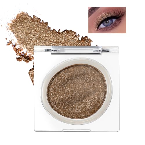 Jutqut Lidschatten Palette, Glitzer Schimmer Lidschattenpalette, langanhaltendes & Wasserfest Crème Finish, Hochpigmentiert Eyeshadow, Single Colour Highlighter, Vegane Formel & Cruelty Free #03 von Jutqut