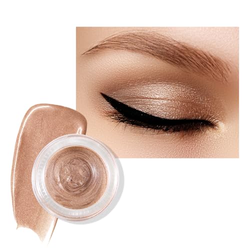 Jutqut Cream Glitter Eyeshadow, Liquid Eye Shadow Metallic Bronzer, High Pigmented Jelly Lidschatten Primer, Long Lasting Moisturising Eyeshadow Base, Shimmer Waterproof Eye Makeup #06 von Jutqut