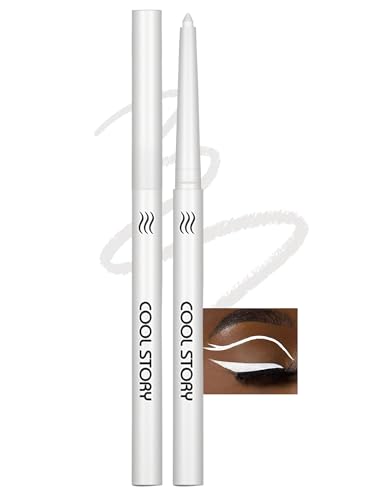 Jutqut Matte Gel Eyeliner, Wasserfest und Wischfest Eyeliner Stift, Langanhaltend Vegan Lidstrich Stift für Schnelltrocknung, Hohe Farbwiedergabe Eye Liner, Weiß Eyelinerstift #01 von Jutqut