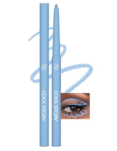 Jutqut Matte Gel Eyeliner, Wasserfest und Wischfest Eyeliner Stift, Langanhaltend Vegan Lidstrich Stift für Schnelltrocknung, Hohe Farbwiedergabe Eye Liner, Blau Eyelinerstift #07 von Jutqut