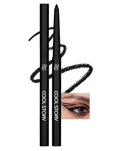 Jutqut Matte Gel Eyeliner, Wasserfest und Wischfest Eyeliner Stift, Langanhaltend Vegan Lidstrich Stift für Schnelltrocknung, Hohe Farbwiedergabe Eye Liner, Schwarzer Eyelinerstift #12 von Jutqut