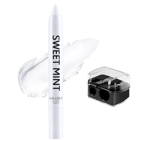 Jutqut Eyeshadow Pen Matte White, Eyeshadow Eyeliner Stick, Pearlescent Creamy Texture, Durable Eyeshadow Pencil, Eye Highlighter, Lidschattenstift und Nicht Blühend Highlighting#02 Weiß von Jutqut