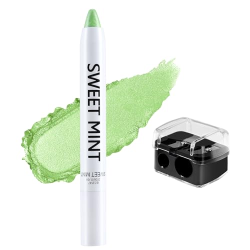 Jutqut Eyeshadow Pen Green, Shimmer Eyeshadow Eyeliner Stick, Pearlescent Creamy Texture, Durable Eyeshadow Pencil, Eye Highlighter, Lidschattenstift und Nicht Blühend Highlighting#10 Grün von Jutqut