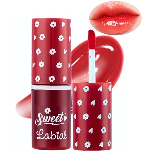 Jutqut Lip Tint Stain Makeup, Liquid Lipstick, Wasserfest NatüRlicher FüR Frauen FlüSsige Lip Stain Make Up, feuchtigkeitsspendendem & Non-sticky & Long Lasting, All Day Wear, Shimmery, 03 von Jutqut