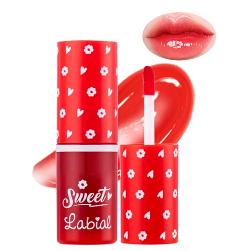 Jutqut Lip Tint Stain Makeup, Liquid Lipstick, Wasserfest NatüRlicher FüR Frauen FlüSsige Lipgloss Make Up, feuchtigkeitsspendendem & Non-sticky & Long Lasting, All Day Wear, Shimmery, #01 von Jutqut