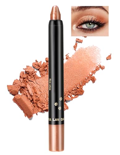 Jutqut Orange Glitzer Lidschatten Stift, Shimmer Metallic Eyeliner Stick, Lazy Eyes Lidschattenstift, Long Lasting Eyeshadow Pencil, Perlglanz Cream Augenstift, Waterproof Augen Make up #05 von Jutqut