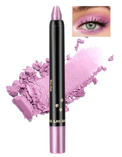 Jutqut Rosa Glitzer Lidschatten Stift, Wasserfest Eyeliner Stick, Waterproof Long Lasting Eyeshadow Pencil, Schimmer Metallic Augenstift, Cream Lidschattenstift,Wasserfester Augen Make up #07 von Jutqut