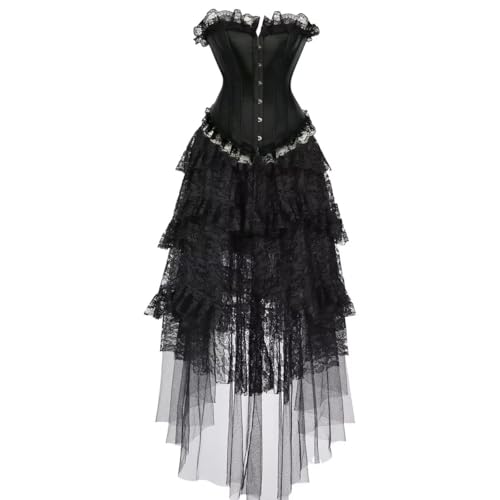 Jutrisujo korsett kleid Corset corsage gothic spitze blumen bustiers günstig vollbrust top vintage fasching Schwarz L Jutrisujo korsett kleid Corset corsage gothic spitze blumen bustiers günstig vollbrust top vintage fasching Schwarz L von Jutrisujo
