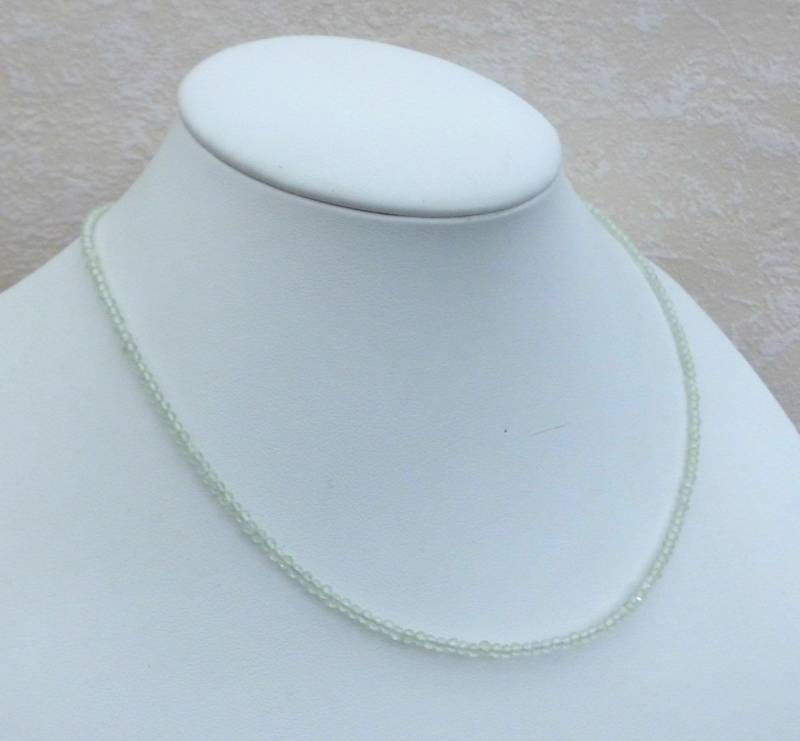 Edelsteinkette 42-44mm Zirkon Halskette - 2, 2mm Facettierte Perlen Collier Edelsteinkette 42-44mm Zirkon Halskette - 2, 2mm Facettierte Perlen Collier von Juttamar