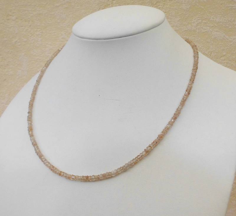 Edelsteinkette 42cm Zirkon Halskette - 3, 5-4 Mm Facettierte Rondelle Collier Edelsteinkette 42cm Zirkon Halskette - 3, 5-4 Mm Facettierte Rondelle Collier von Juttamar