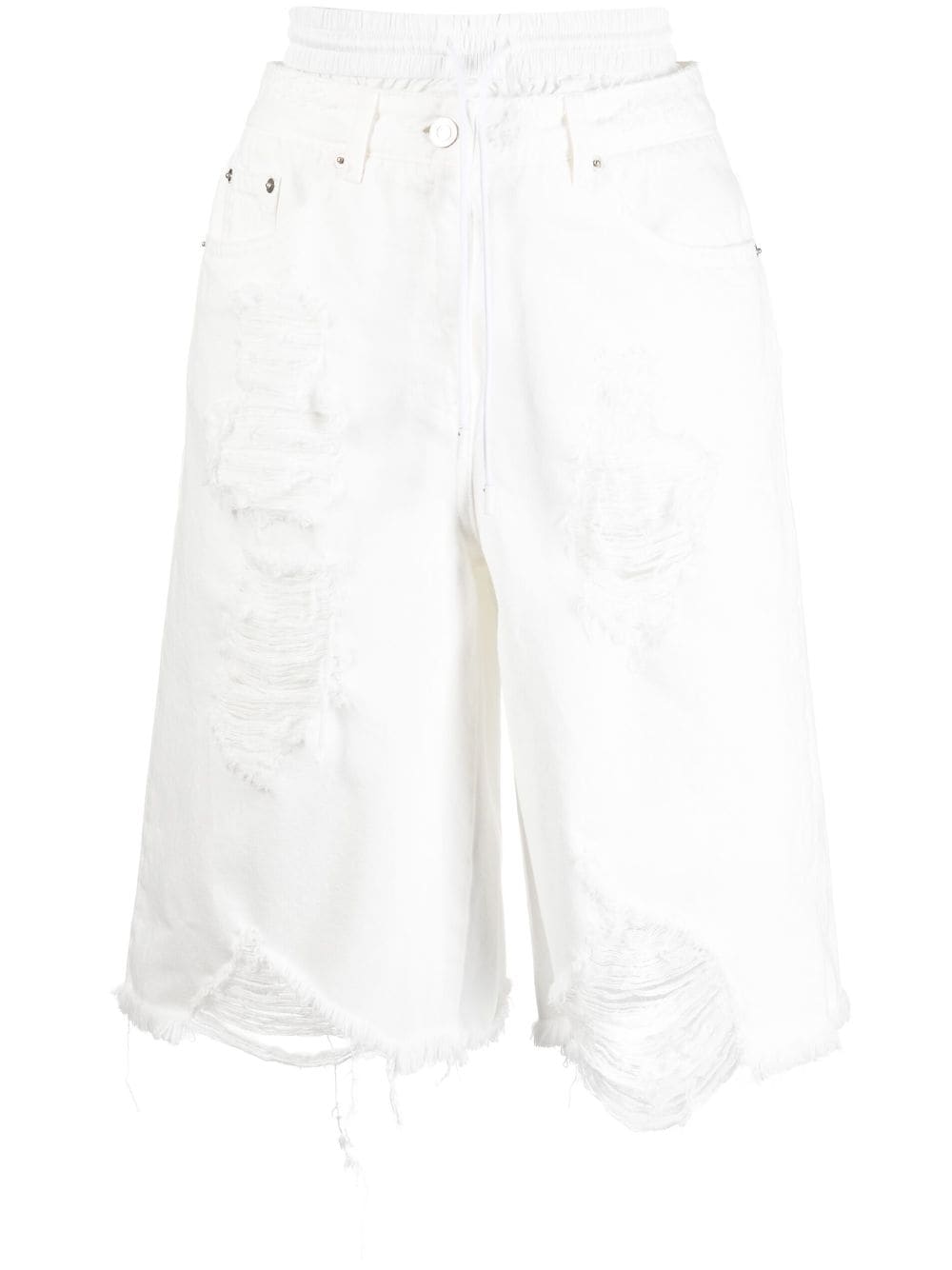 Juun.J Jeans-Shorts im Distressed-Look - Weiß von Juun.J