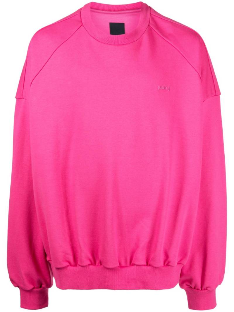 Juun.J T-Shirt mit Logo-Stickerei - Rosa von Juun.J