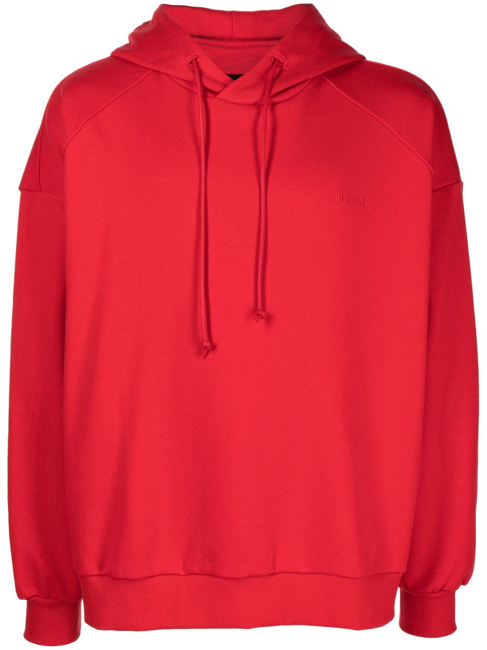 Juun.J Hoodie mit Logo-Patch - Rot von Juun.J