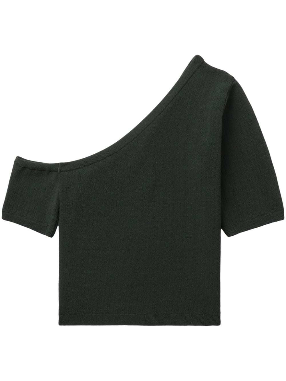 Juun.J Geripptes One-Shoulder-Top - Grün von Juun.J