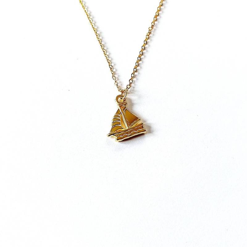 Kette Boot Segelboot Wasser Meer Strand Anhänger Silbern Golden Nach Wahl von JuvelatoStore