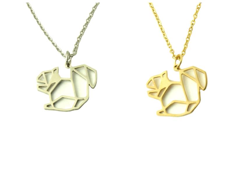 Kette Eichhörnchen Edelstahl Anhänger Golden Silbern Farbe Nach Wahl von JuvelatoStore