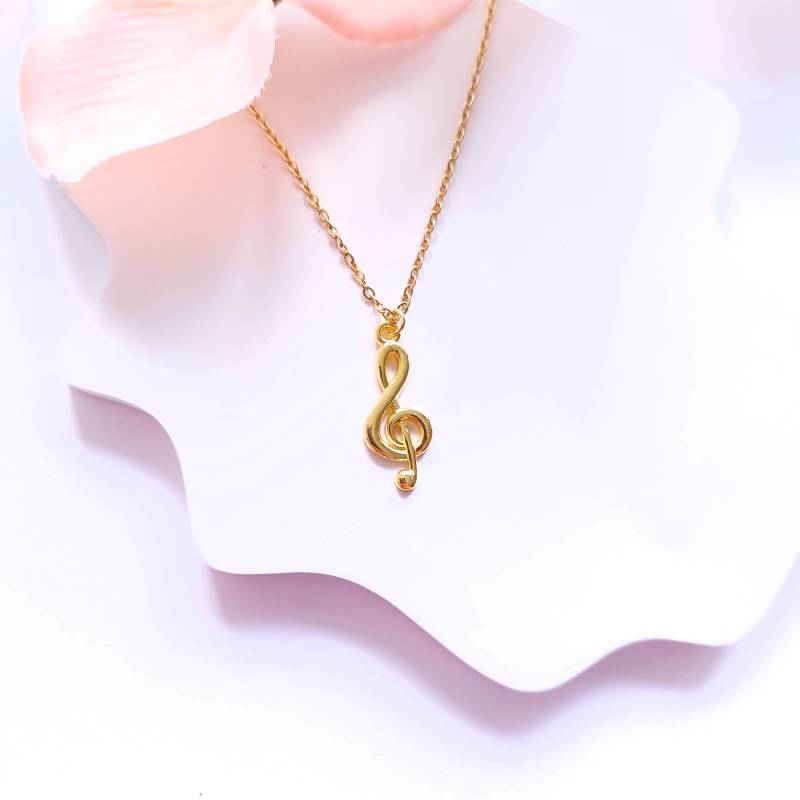 Kette Notenschlüssel Anhänger Golden Note Musik Kette Notenschlüssel Anhänger Golden Note Musik von JuvelatoStore