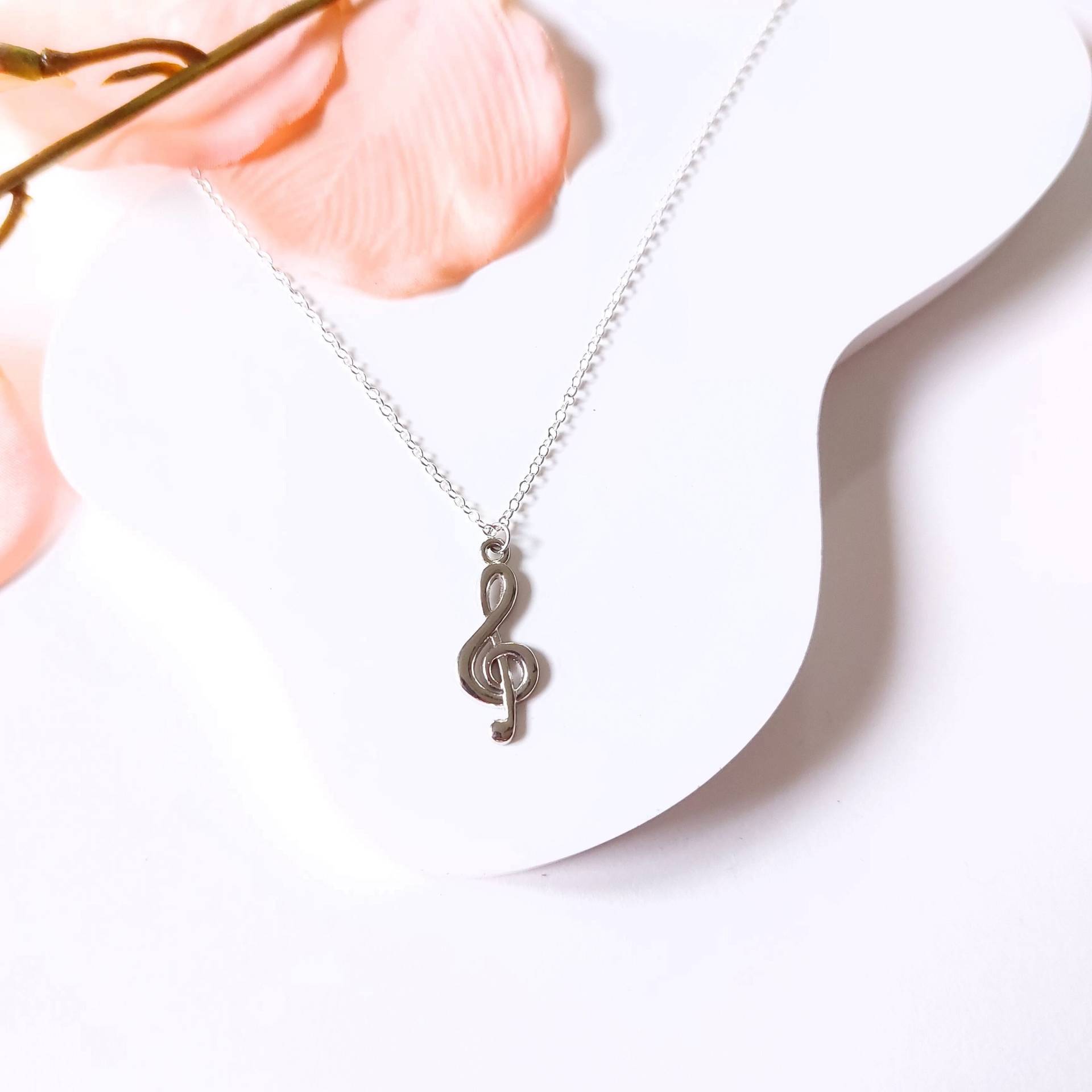 Kette Notenschlüssel Anhänger Silbern Note Musik Kette Notenschlüssel Anhänger Silbern Note Musik von JuvelatoStore
