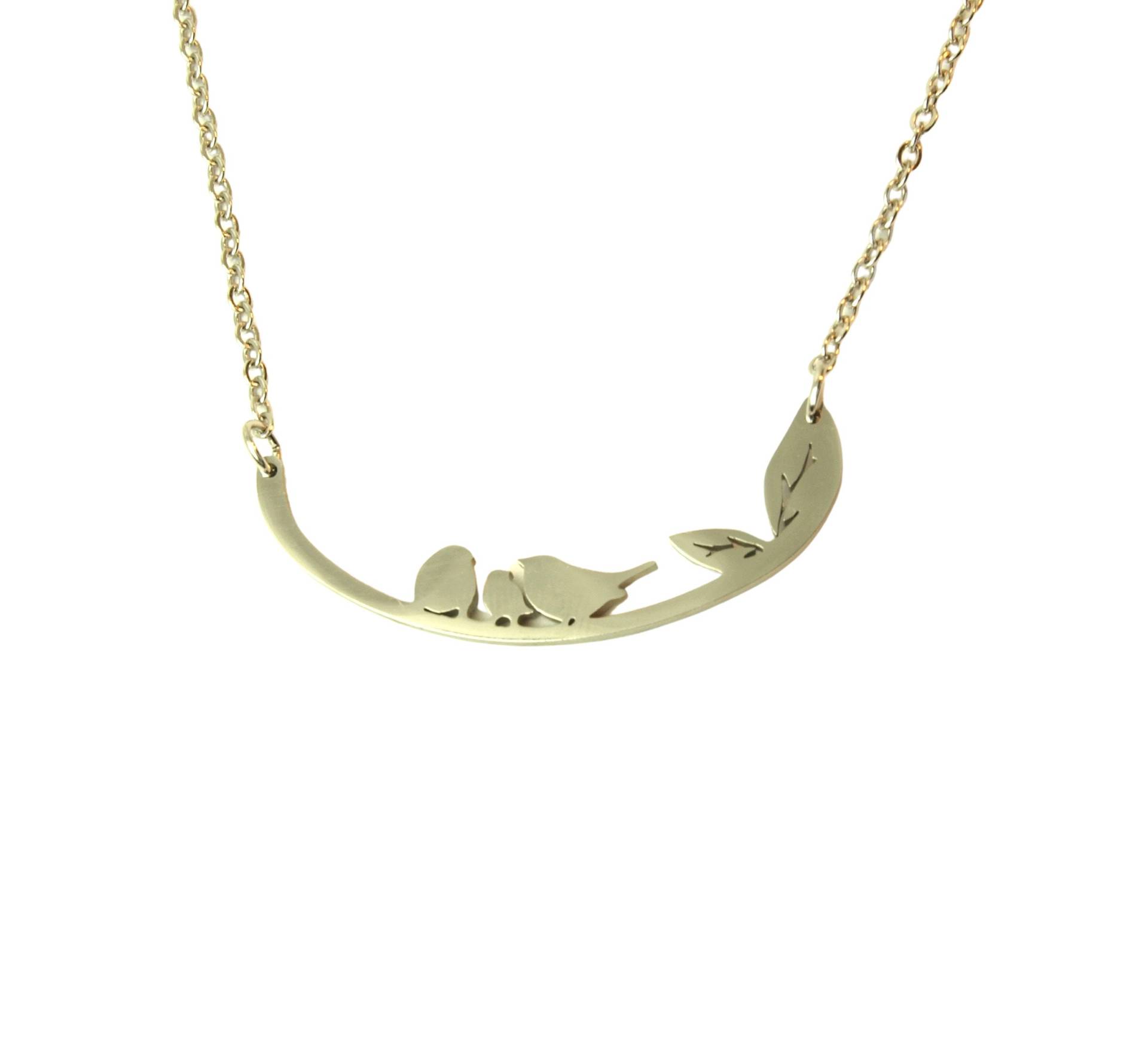 Kette Vögel Auf Zweig Blätter Ast Baum Spatzen Edelstahl Anhänger Silbern Kette Vögel Auf Zweig Blätter Ast Baum Spatzen Edelstahl Anhänger Silbern von JuvelatoStore