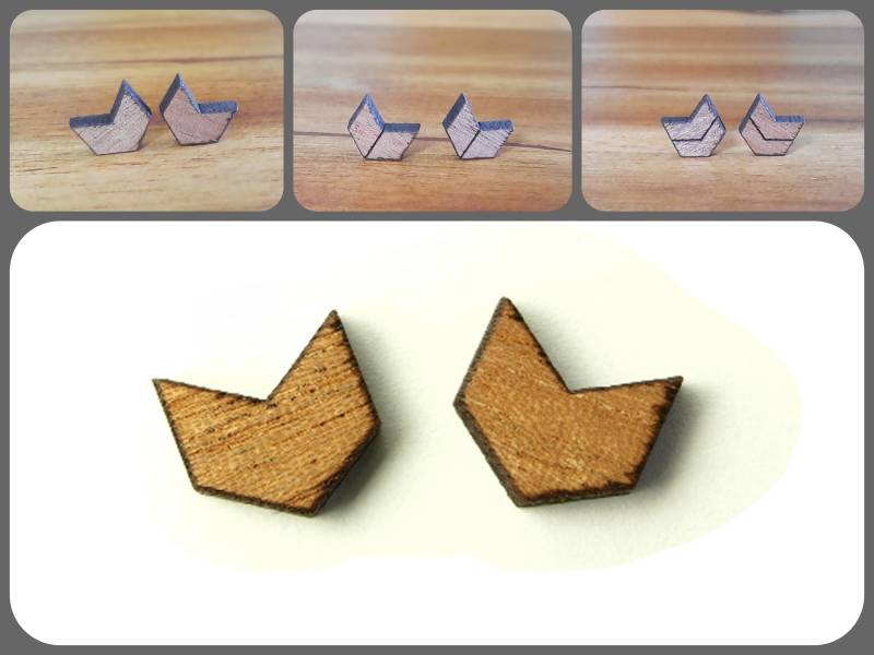 Ohrstecker Nach Wahl Stilisierter Fuchs Chevron Dreieck Holz Ohrringe Stecker Ohrstecker Nach Wahl Stilisierter Fuchs Chevron Dreieck Holz Ohrringe Stecker von JuvelatoStore
