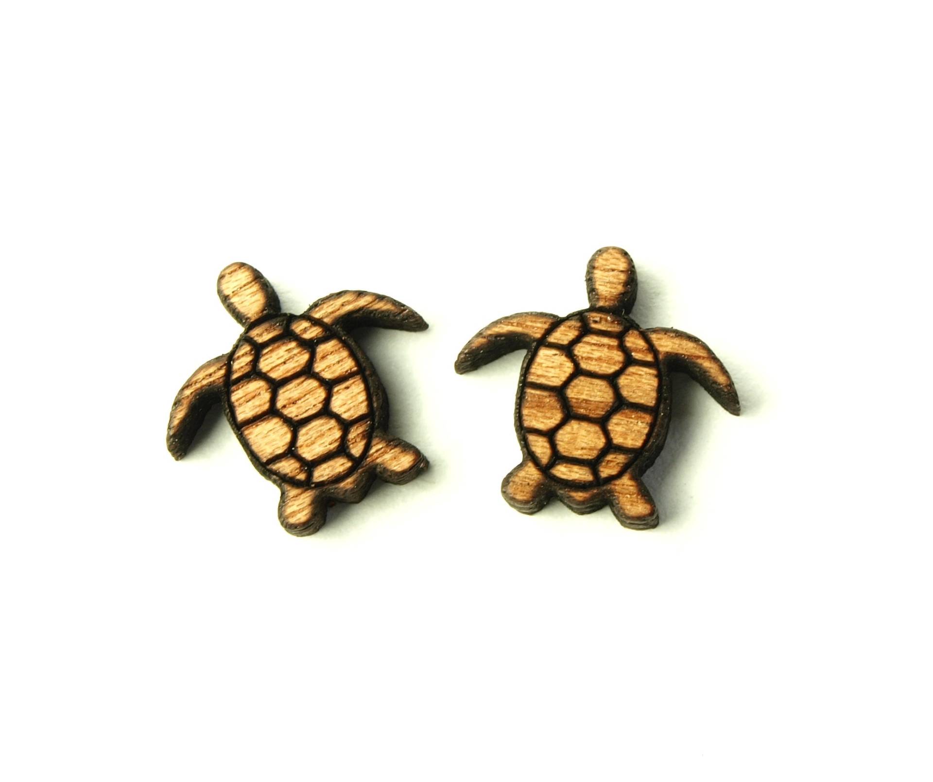 Ohrstecker Schildkröte Holz Ohrringe Meer Wasser Strand Ohrstecker Schildkröte Holz Ohrringe Meer Wasser Strand von JuvelatoStore