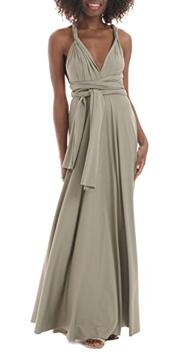 Juvell Brautjungfernkleider lang - Maxi-Kleid - Infinity-Abendkleid - Multiway-Wickelkleid - Abendkleid-Hochzeit-Abiball-Bridesmaid - 1000 (40-44, Hellgrün) von Juvell