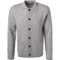 JUVIA Herren Cardigan grau Kaschmir unifarben von Juvia