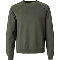 JUVIA Herren Pullover grün Baumwolle unifarben von Juvia