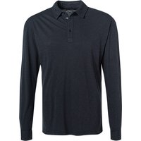 JUVIA Herren Polo-Shirt blau Baumwoll-Jersey unifarben von Juvia