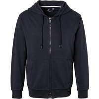 JUVIA Herren Sweatjacke blau Baumwolle unifarben von Juvia