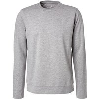 JUVIA Herren Sweatshirt grau Baumwolle unifarben von Juvia