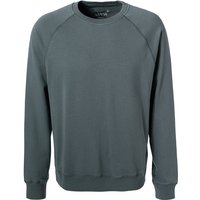 JUVIA Herren Sweatshirt grün Baumwolle unifarben von Juvia