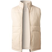 JUVIA Herren Steppweste beige Baumwoll-Piqué unifarben von Juvia