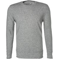 JUVIA Herren Longsleeve grau Baumwolle meliert von Juvia